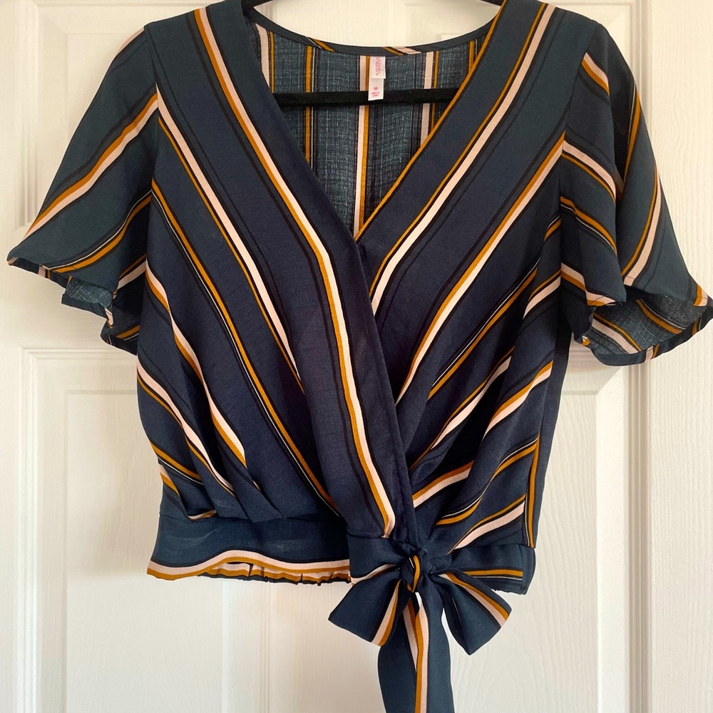 faux wrap blouse by Xhilaration